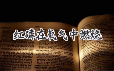 红磷在氧气中燃烧