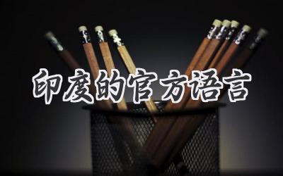 印度的官方语言