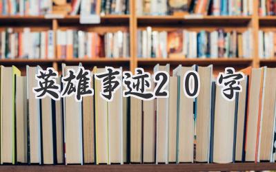 英雄事迹20字