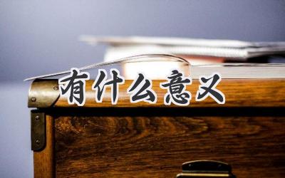 有什么意义