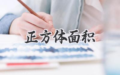 正方体面积