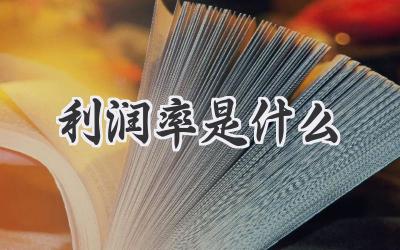 利润率是什么