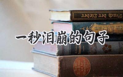 一秒泪崩的句子