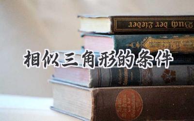相似三角形的条件