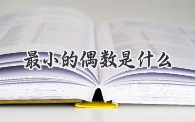 最小的偶数是什么