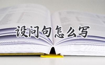 设问句怎么写