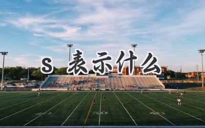 s表示什么