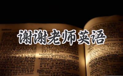 谢谢老师英语
