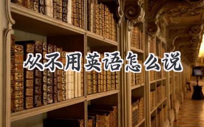 从不用英语怎么说