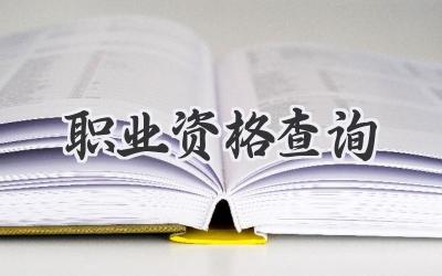 职业资格查询