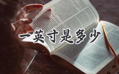 一英寸是多少