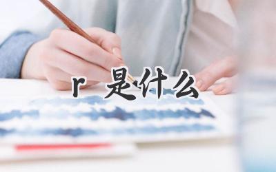 r是什么