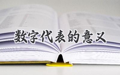 数字代表的意义