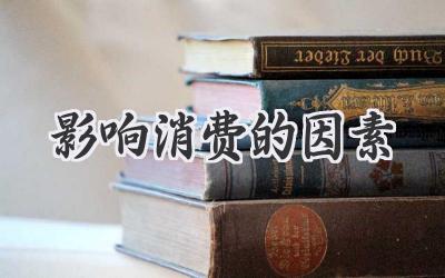 影响消费的因素