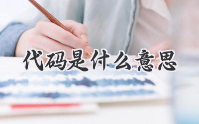 代码是什么意思