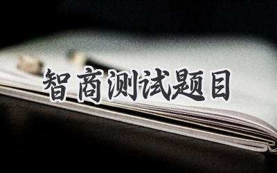 智商测试题目