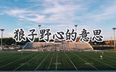 狼子野心的意思