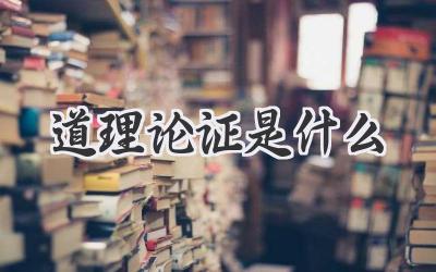 道理论证是什么