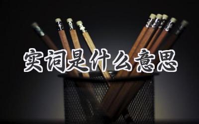 实词是什么意思