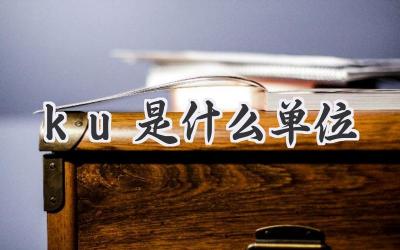 ku是什么单位