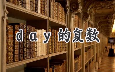 day的复数