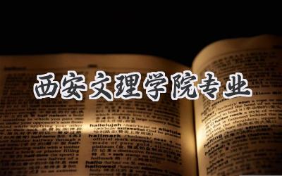 西安文理学院专业