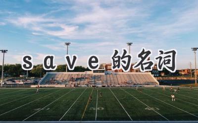 save的名词