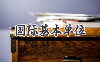 国际基本单位