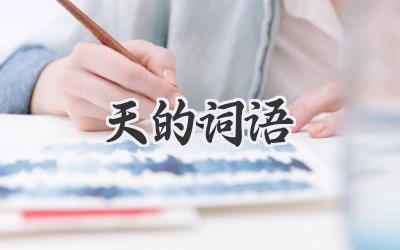 天的词语