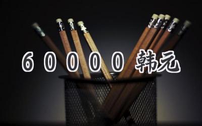 60000韩元