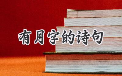 有月字的诗句