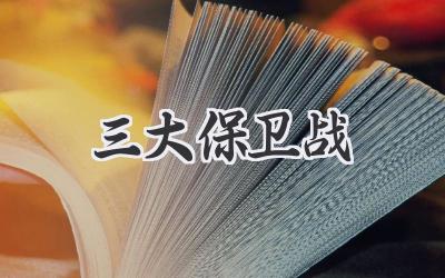 三大保卫战