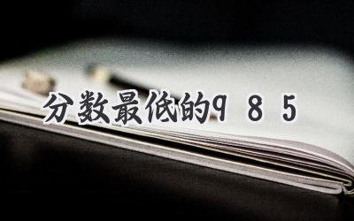 分数最低的985