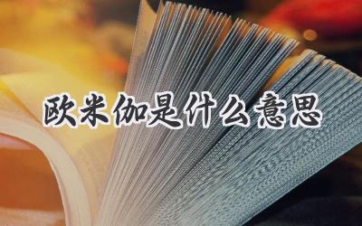 欧米伽是什么意思