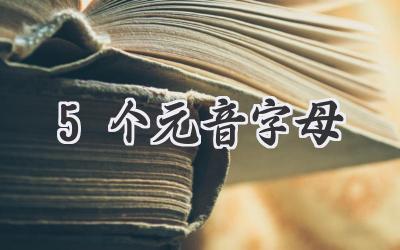 5个元音字母