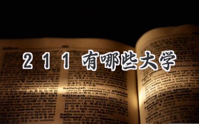 211有哪些大学