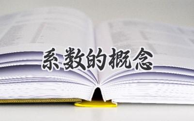 系数的概念