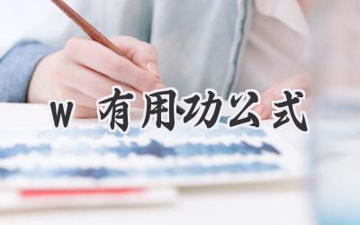 w有用功公式