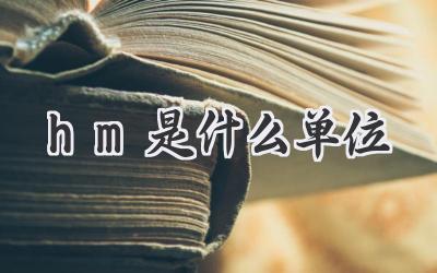 hm是什么单位