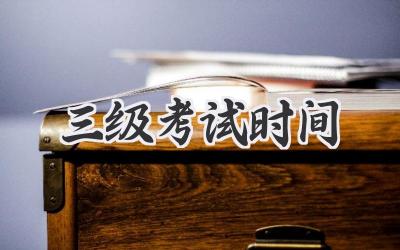 三级考试时间