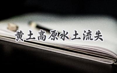 黄土高原水土流失