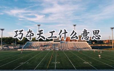 巧夺天工什么意思