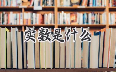 实数是什么