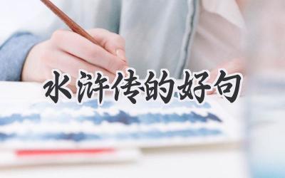 水浒传的好句