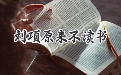 刘项原来不读书