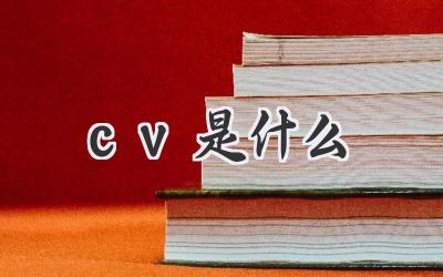 cv是什么