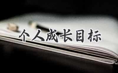 个人成长目标