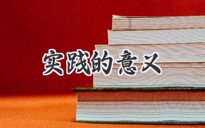 实践的意义