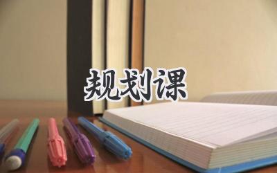 规划课