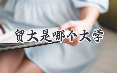 贸大是哪个大学